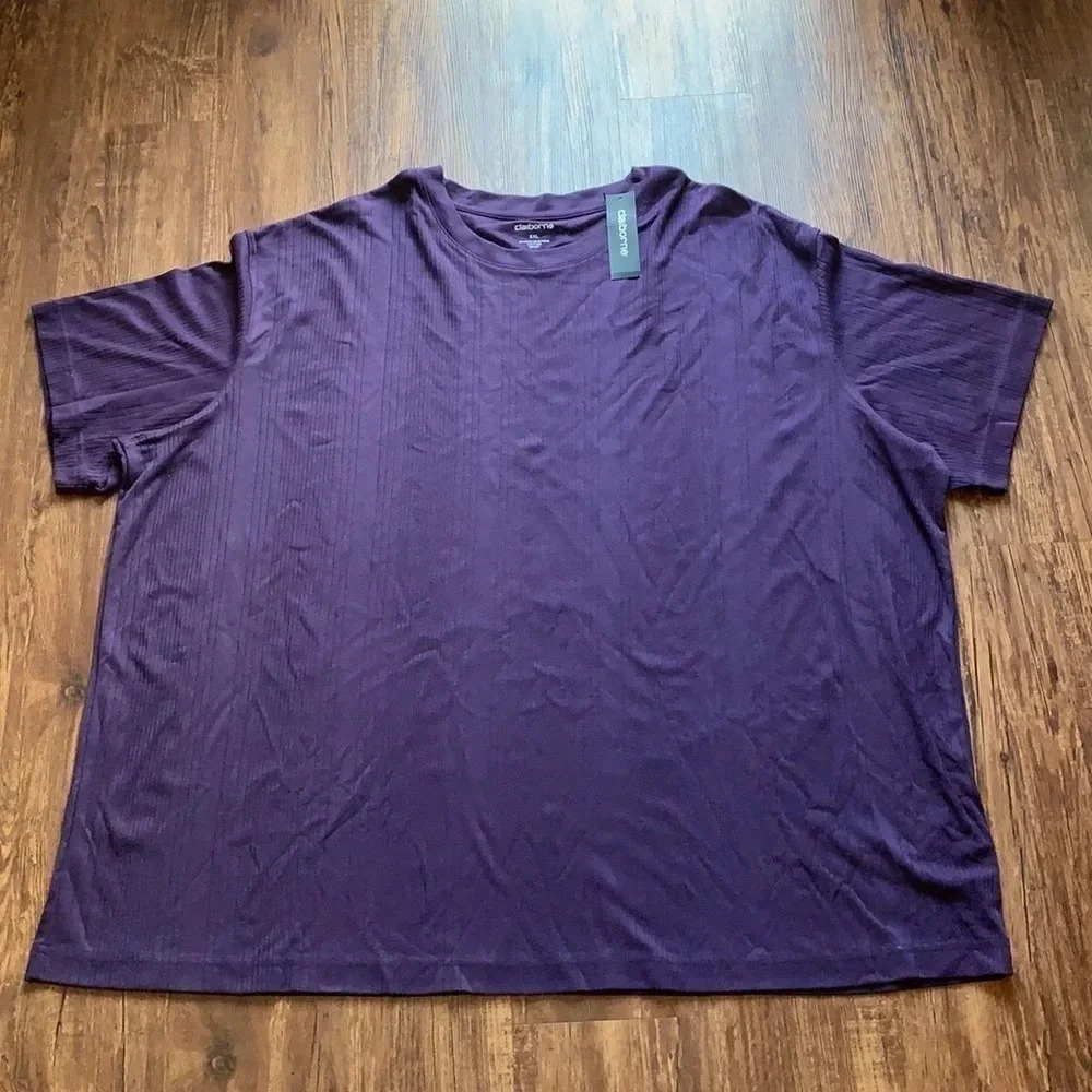 Liz Claiborne Pullover Top Purple Short Sleeve Sz 5X NWT